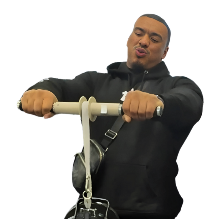 Larry Wheels using the Forearm Roller 2.0